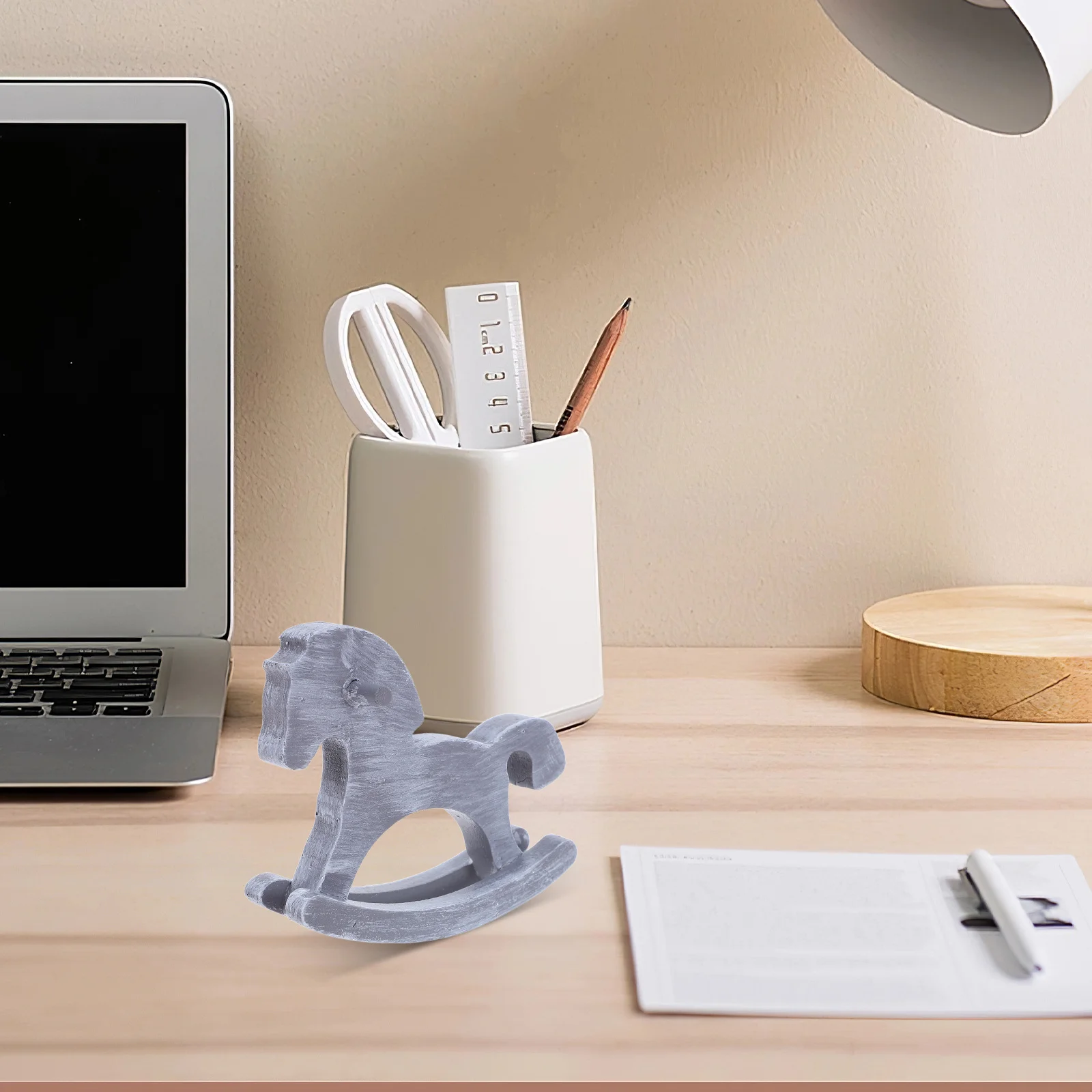 나무 흔들 목마 미니 빈티지 공예품 가정 사무실 장식 탁상 동물 조각상 책상 장식품 거실 선반 장식품