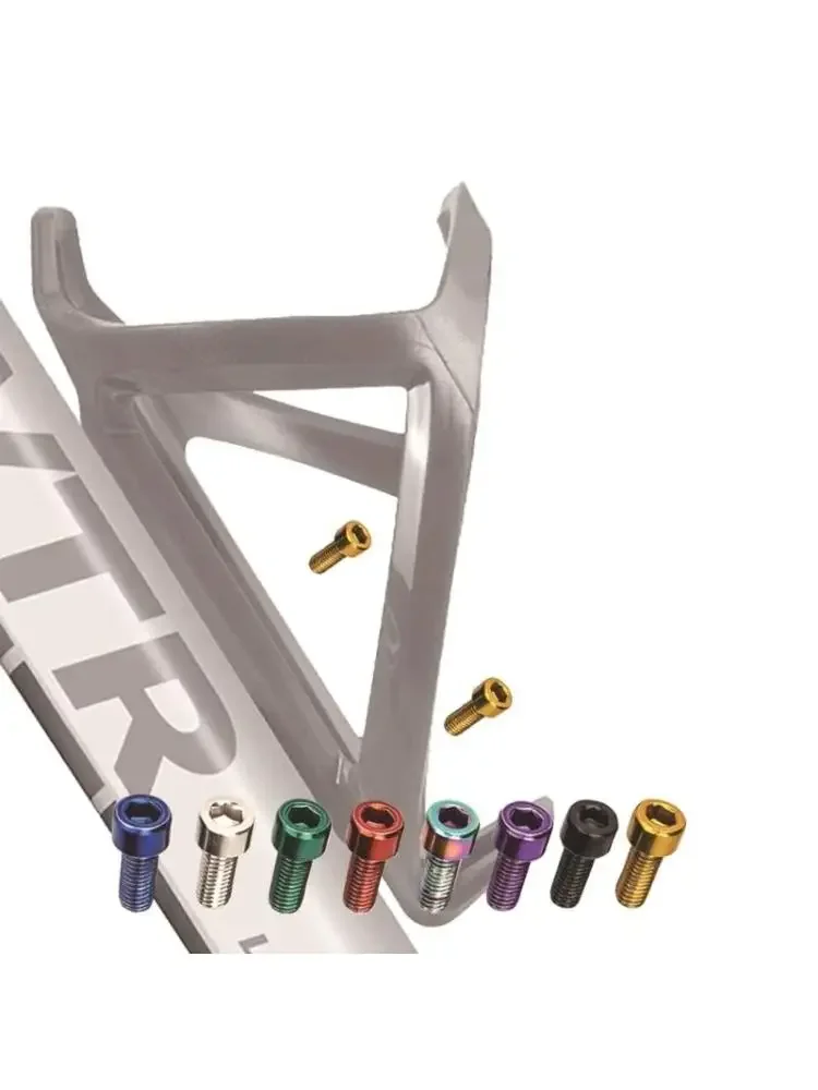 4 pièces vélos porte-bidon d'eau vis 5x12mm acier inoxydable boulons à tête hexagonale vis porte-bidon boulons support vis