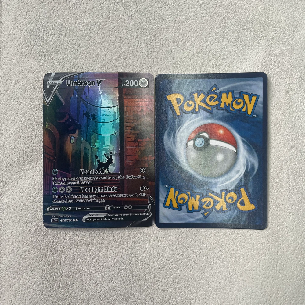 New 1Pcs/set Diy Pokemon Pocket Moon Eevee Self Control Collect Signature Trading Flash Card Anime Cartoon Children Birthday Gif