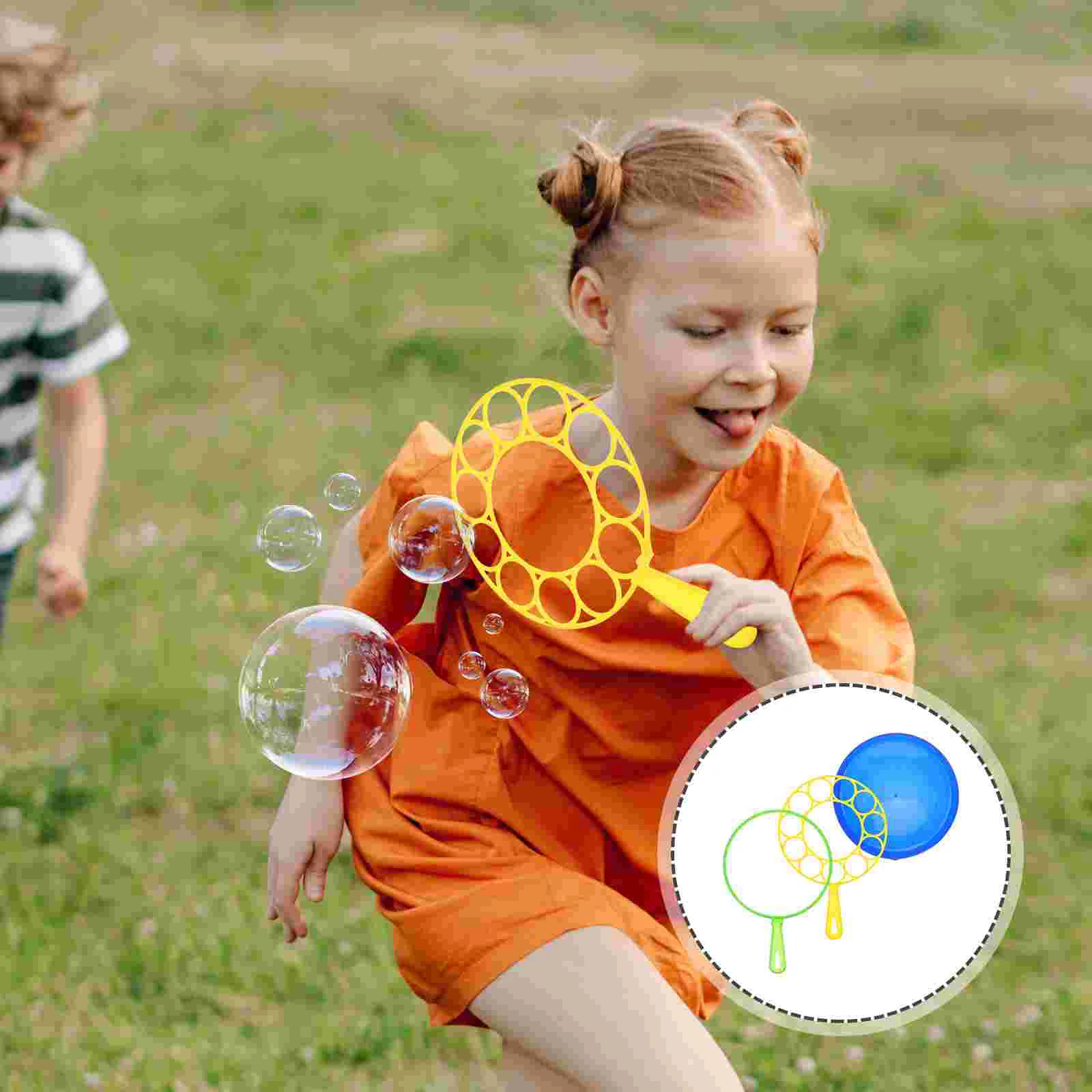 

Bubble Blower Large Wands Bubbles Maker with Tray Kids Bath Toys Children Outdoor Blowing Tool Children's Take