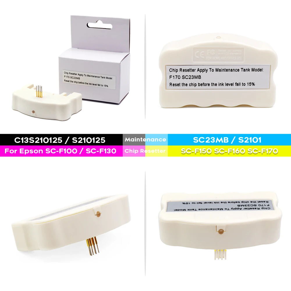 C13S210125 Replacement Maintenance Ink Tank Chip & Resetter for Epson SureColor F170 F100 F130 F160 Printer Waste Ink Collector