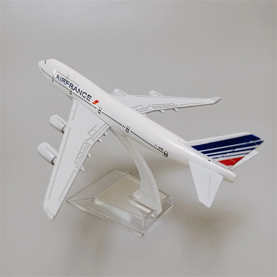 

16cm Alloy Metal Air France Airlines Boeing 747 B747-400 Airplane Model AirFrance Airways Plane Model Diecast Aircraft Kids Toys