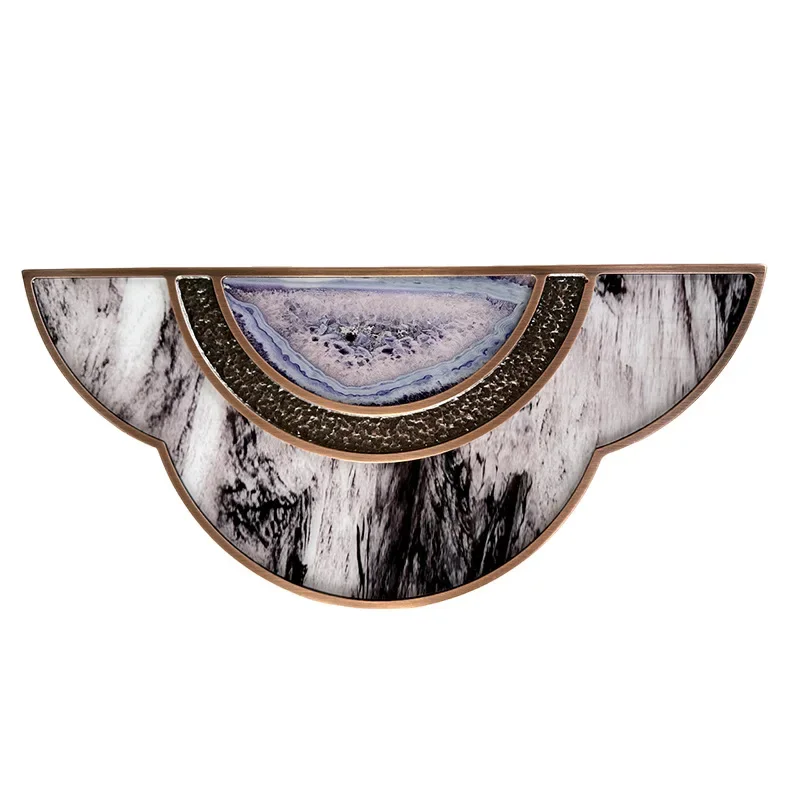 

Imitation jade semicircular handle aluminum alloy door handle luxury Chinese hotel high-end open door glass door handle