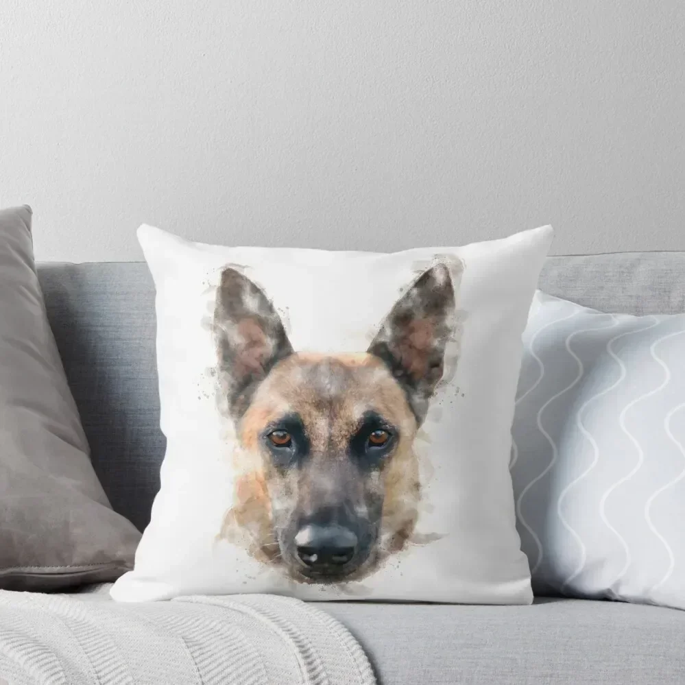 

Belgian Malinois Watercolour Artwork Throw Pillow New year Cushion Child Sofa Cushions Covers pillow