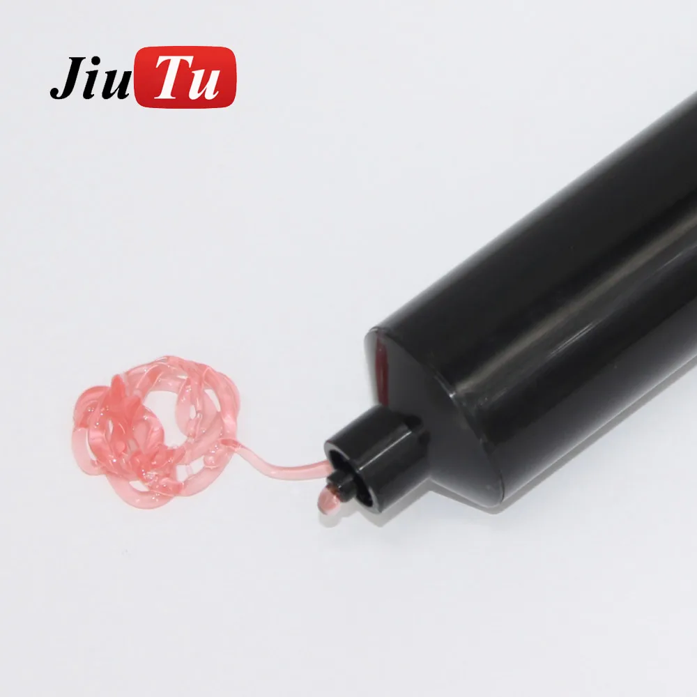Jiutu 새로운 포뮬러 핑크 UV 경화 방수 접착제 UV 접착제 전화 LCD 화면 연마 기계에 대한 경화