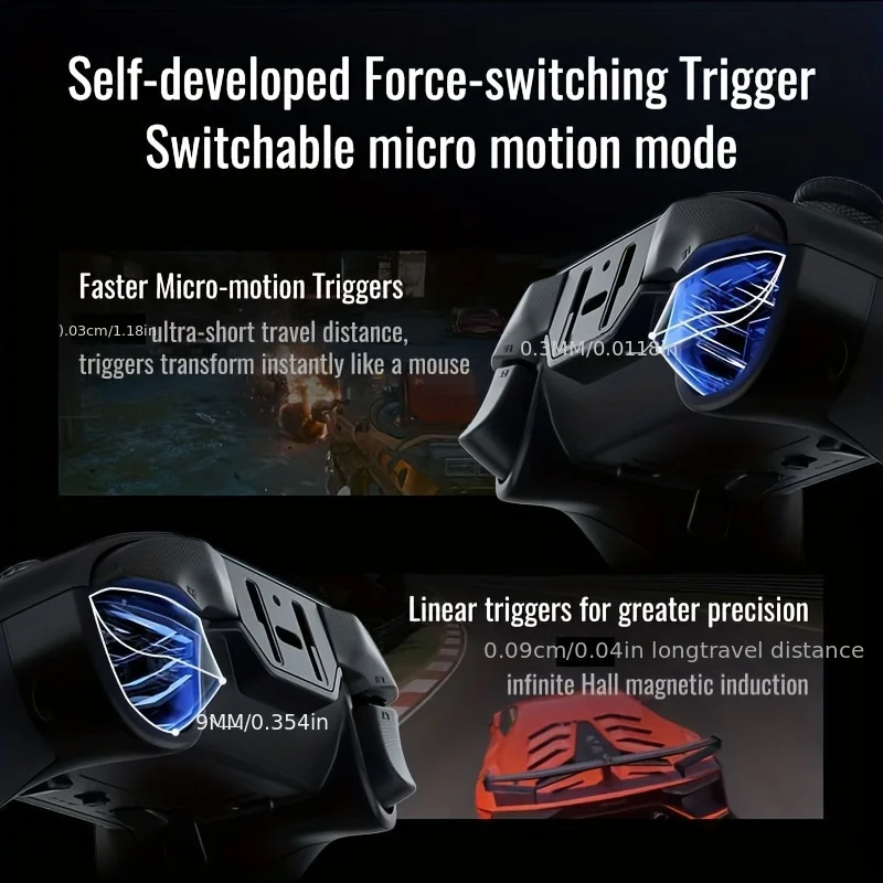 Flydigi Vader 3 Pro Wireless Game Controller，Ergonomic Design，With Hall Effect Joystick，Compatible PC、Television、Mobile Phone