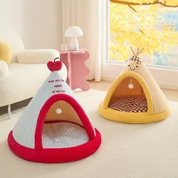 Dog House Warm Soft Enclosed Fun Design Pets Tent Comfortable Cat House Large Space Removable and Portable Pet Products