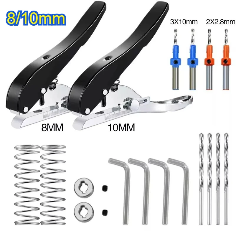 

Дырокол для бумаги 3/8 дюйма (8-10 мм), одинарный, усиленный, портативный, ручной, для бумаги, карточек, пластиковых карт, картона