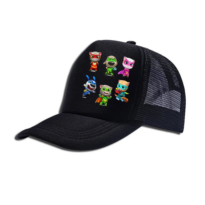 Cute Talking Tom Heroes cappello per bambini Kawaii figure berretti da Baseball ragazzi ragazze cappelli da sole berretto con visiera regolabile regali per bambini Unisex