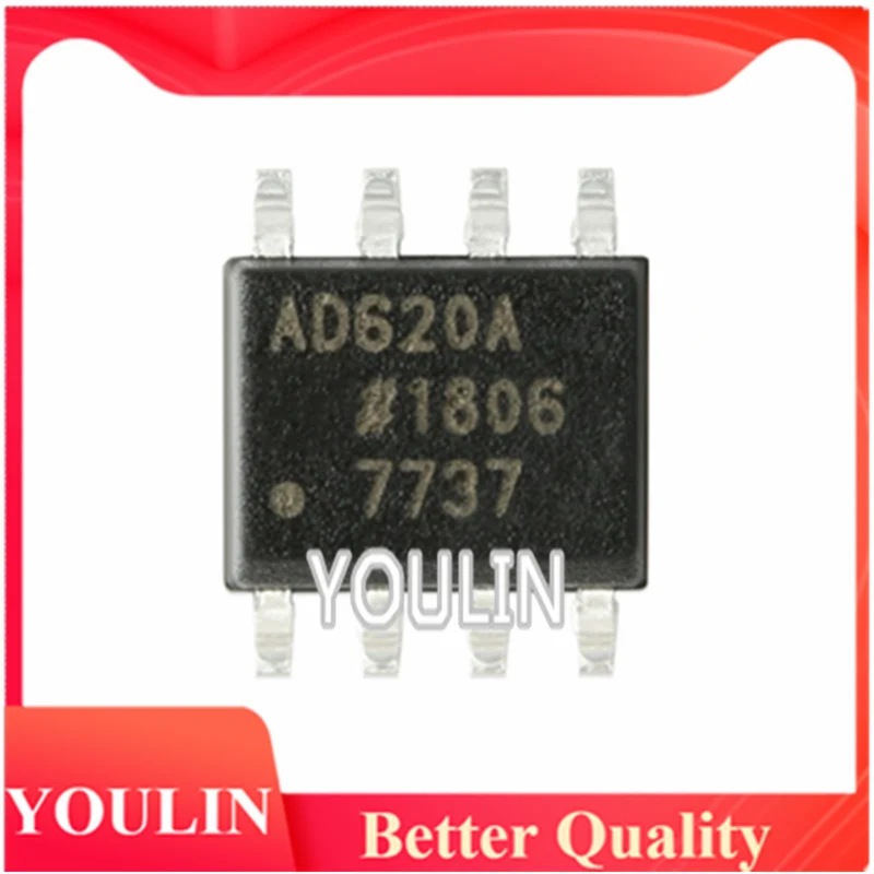 3pcs New original authentic AD620ARZ AD620AR AD620A AD620 instrument amplifier SMD SOP-8