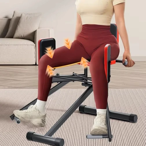 Máquina de abductor de cadera plegable para uso doméstico, equipo de Fitness ajustable, entrenamiento de fuerza de piernas, máquina deportiva, entrenador de cadera en casa