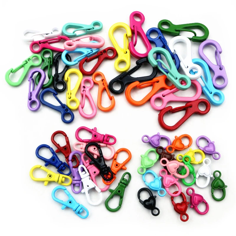 20pcs Random Colors Mix Lobster Clasp Hooks DIY Jewelry Making Accessories for Necklace Bracelet Chain Findings
