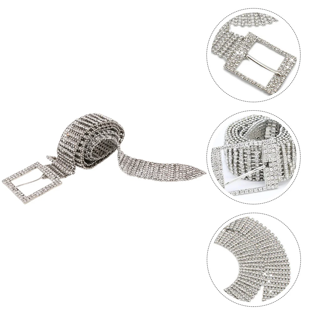 

1Pcs Metal Waist Chain Diamond Waist Belt Stylish Decorative Waistband Female Fashion Belt for Dresses Skirts Metal Waistband