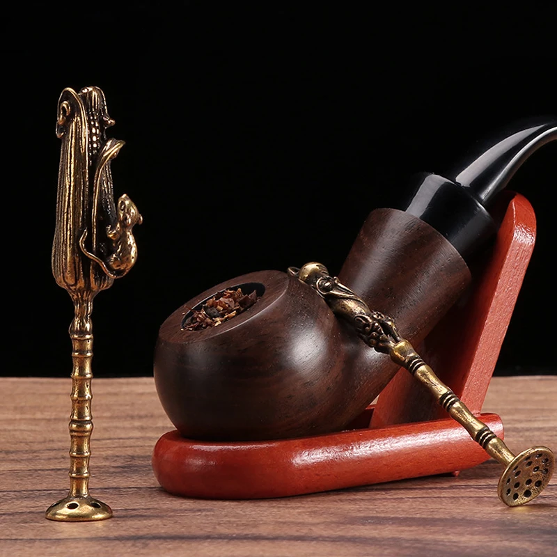 Carving Dragon Pipe Pressing Tobacco Smoking Pipe Presser Grinding Crusher Cigarette Pipes Press Stick Tamper Smoke Accessories