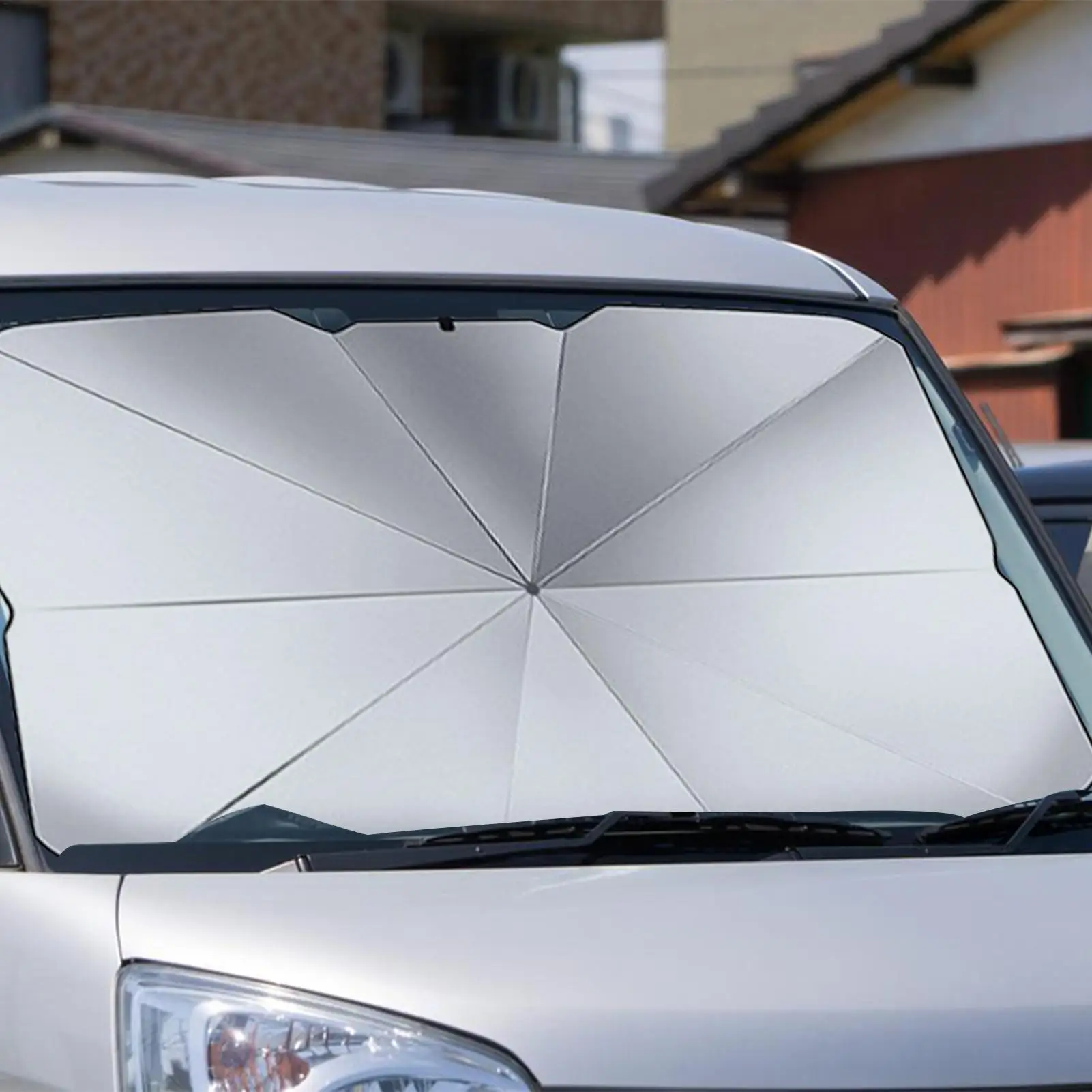 

139.7X78.74cm Car Windshield Sun Shade Umbrella Foldable Car Sunshade Front Window Cover For UV Ray Block & Sun Heat Protection