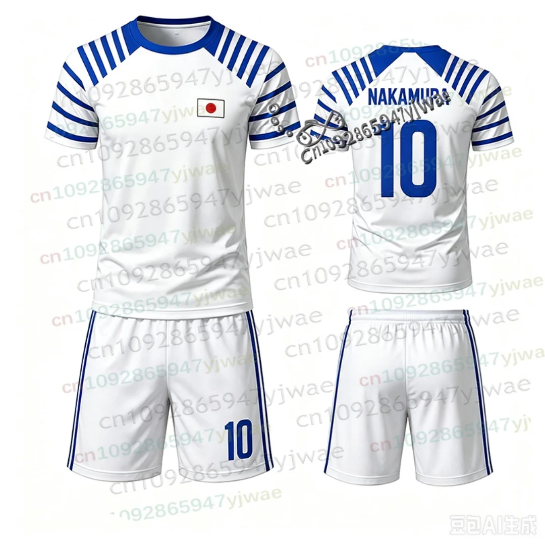 2026 Anime Captain Tsubasa Nankatsu Japanische Flagge T-Shirt und Shorts Set Atmungsaktive Schnelltrocknende Sportbekleidung für Erwachsene/Kinder 2-teiliges Set – Detail 8