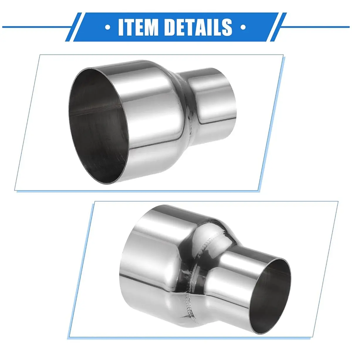 [For Wholesaler]Universal 2.01'' ID to 2.99'' ID Exhaust Pipe Adapter Connector Reducer Stainless Steel
