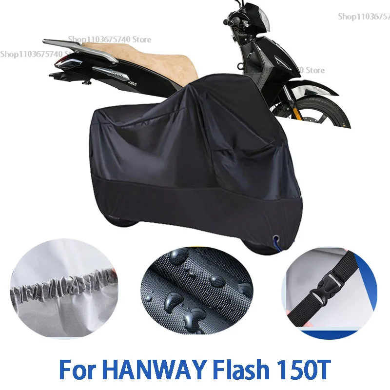 

Motorcycle Full Covers For HANWAY Flash 150T Car Outdoors Sun Protection Dust No Ear Thickened Oxford Clothcover Accessories