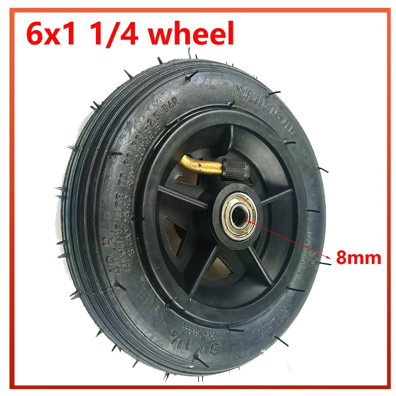 6 Inch 6x1 1/4 Inner Tube Outer Tyre Wheel for Wheelchair Pneumatic Gas Mini Electric Scooter Accessory 6*1 1/4 Inflation Tire