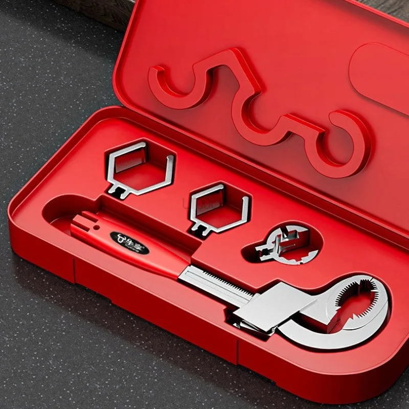 

Multifunctional Aluminum Alloy Wrench Large Opening Sink Plumbing Wrench Kitchen Bathroom Disassembly Installation Plumbing Tool
