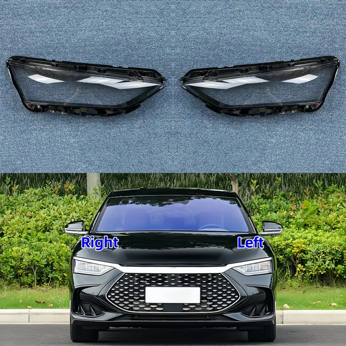 

Для BYD Han DM 2020 2021 2022 2023, автомобильные аксессуары, замена прозрачных фонарей для ПК, чехлы для линз фар