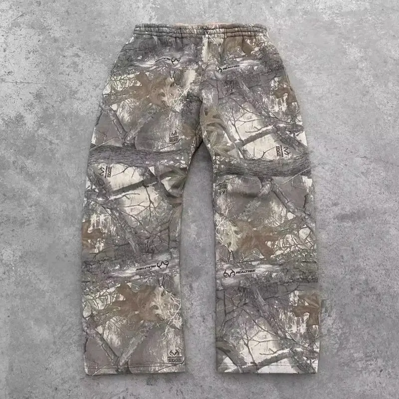 Y2K men pants Harajuku vintage Camouflage Pattern Baggy Casual Sweatpants Hip Hop gothic men women wide leg trousers streetwear