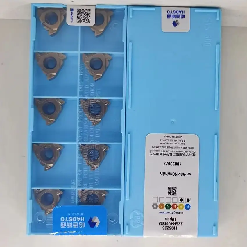 

22ER400ISO HS5225 22ER 400ISO HS5225 22ER400ISO HADSTO твердосплавные вставки с ЧПУ, резьбовые вставки для нержавеющей стали, 10 шт./кор.