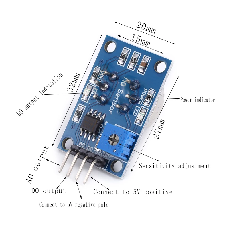 Module MQ-2 smoke gas sensor module methane liquefied gas combustible gas