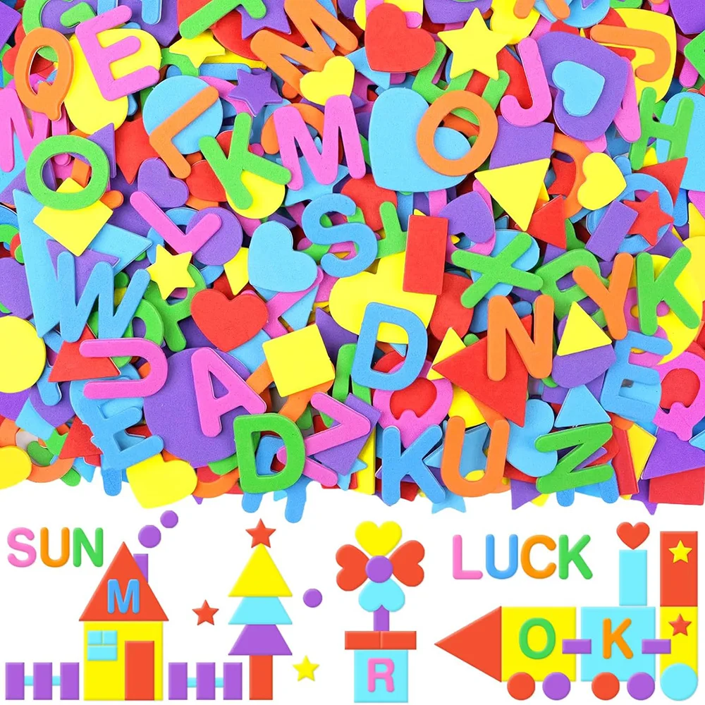 Adesivos de letras geométricas em espuma EVA, 78-328 peças, autoadesivos, faça você mesmo, arte, artesanato, para scrapbooking, cartões de felicitações, sala de aula, decoração de casa