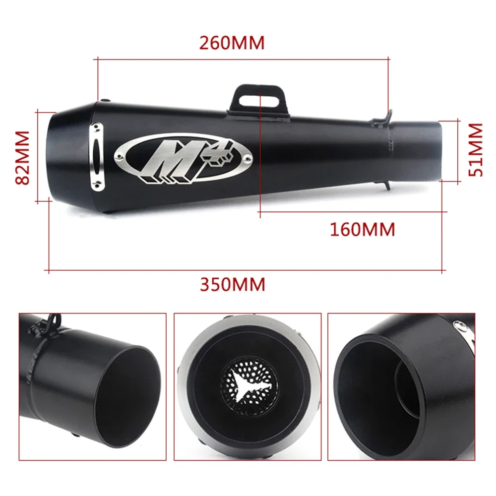 

Factory Hot Selling 51MM Motorcycle Exhaust Muffler Manufacturer For Huanglong 600 Ronggp1 Er6n 400nk ZX6R M4 Retrofitted Exha