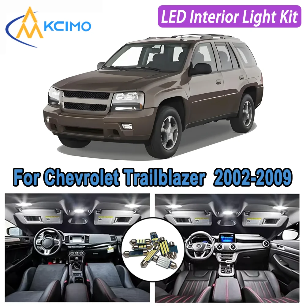 

KCIMO для Chevrolet Trailblazer (2002-2009) Премиум Яркий светодиодный внутренний купол Карта багажника Комплект автомобильных светодиодных ламп Canbus Автомобильный светодиодный светильник