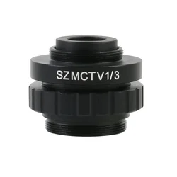 Adaptador de cámara de microscopio estéreo Trinocular con montura C, 1/3CTV M28 a 28mm a 25mm, conector para grabadora de vídeo Digital con lente reductora