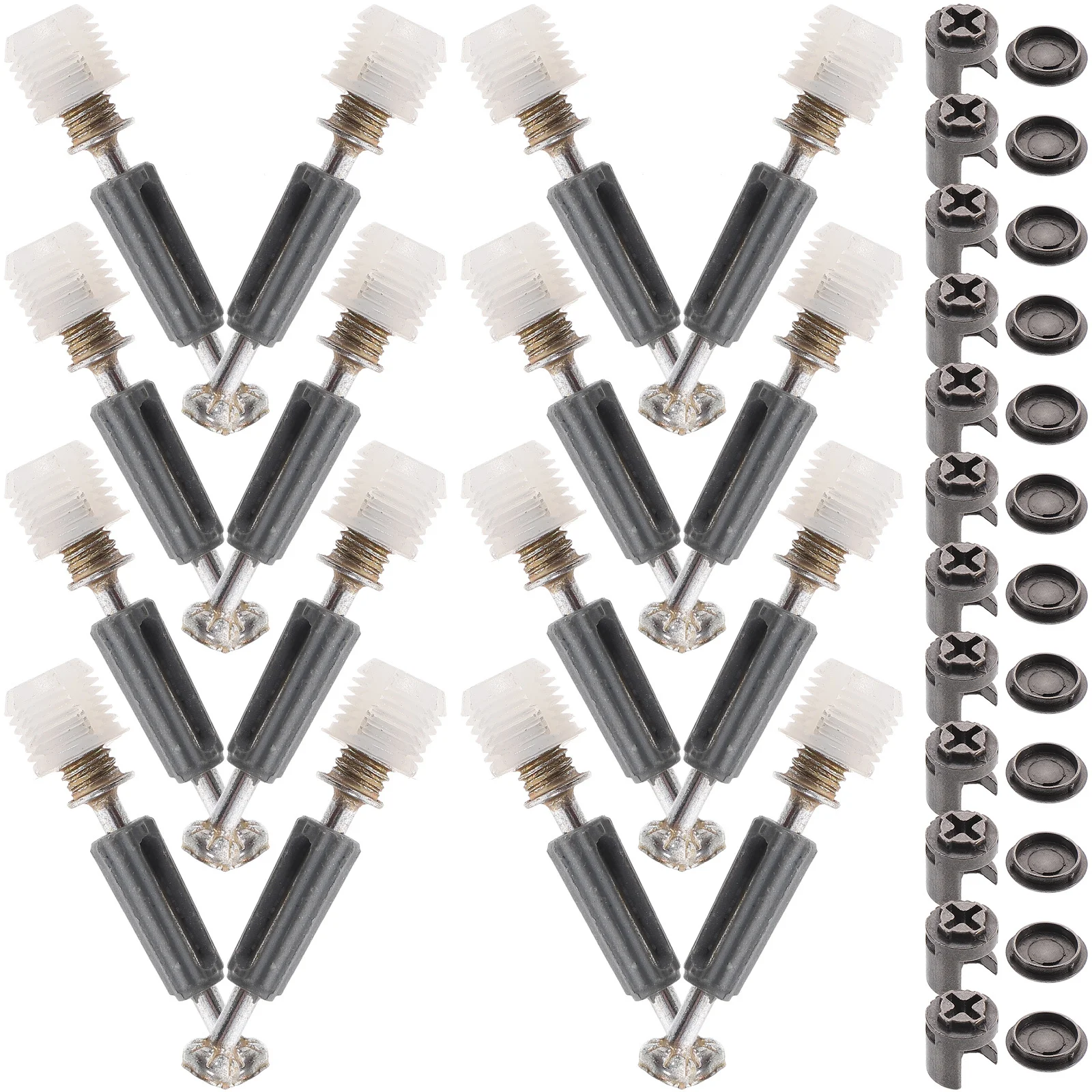 

100Sets Fast Assembling Connecting Rod Sturdy Furniture Fastener Kit Metal Dowel Fixing Parts for Cabinet Wardrobe Storage