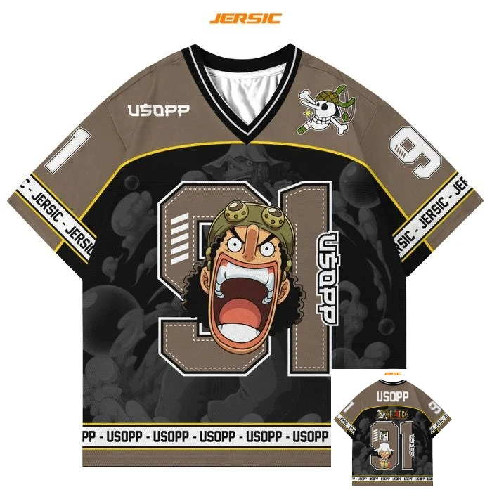 91 camisa de uma peça deus usopp anime estilo kpop beisebol hóquei basquete camiseta moda anime unissex camisetas confortáveis topos