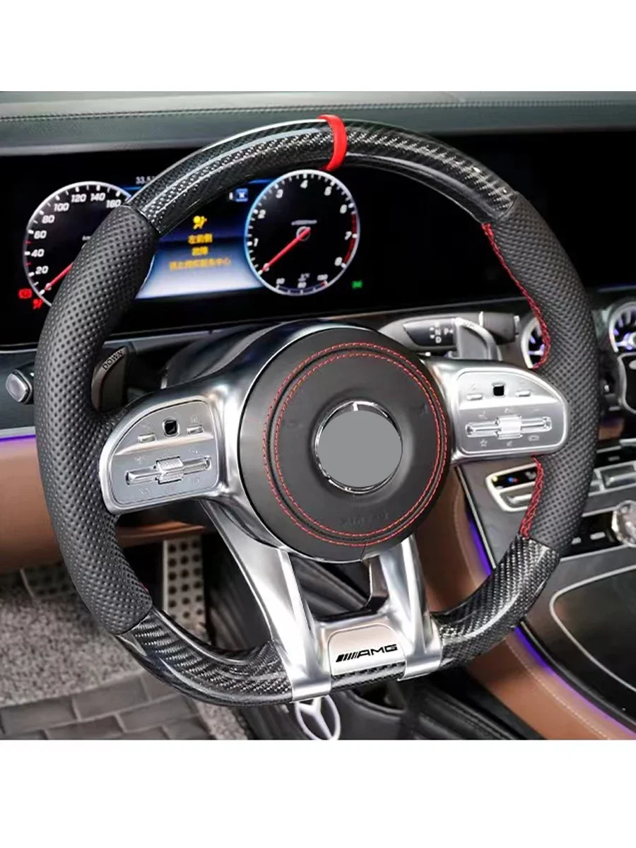 Carbon Fiber Steering Wheel For Benzs  Mercedess  AMG A B C E GLS GLA S C63 W205 W204 W213 2012-2021 Customized Steering Wheel