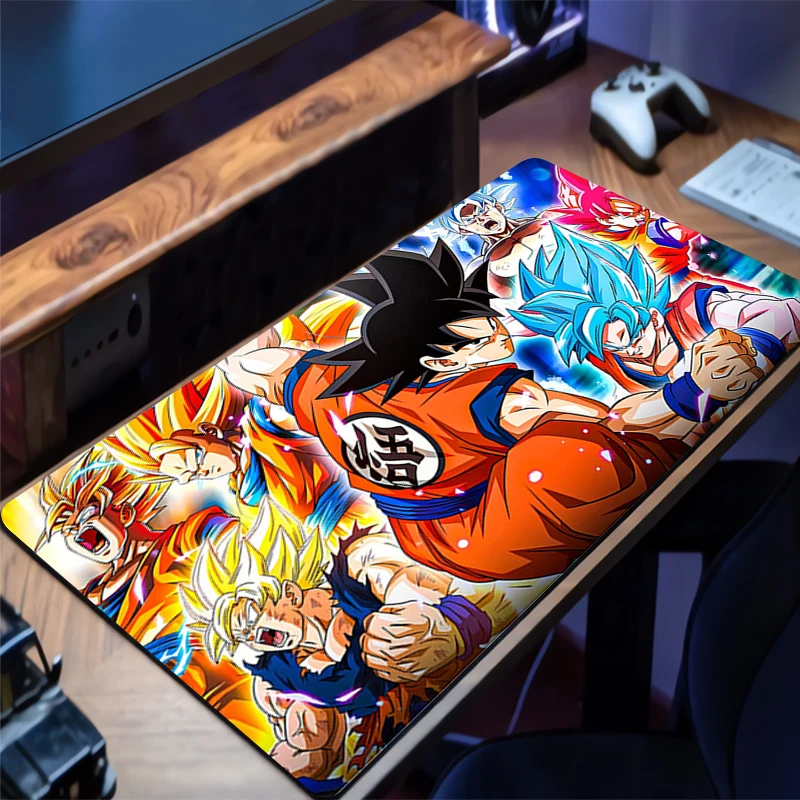 Tapis de souris Dragon Ball Gamer Anime, grand tapis de bureau XXL pour clavier, tapis de souris en caoutchouc, tapis de souris pour ordinateur portable