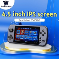 POWKIDDY X45 Retro Handheld Game Console 4.5 Inch IPS Screen Rocker Arcade PS Simulator Dual Handle Battle PS1 Children's Gifts