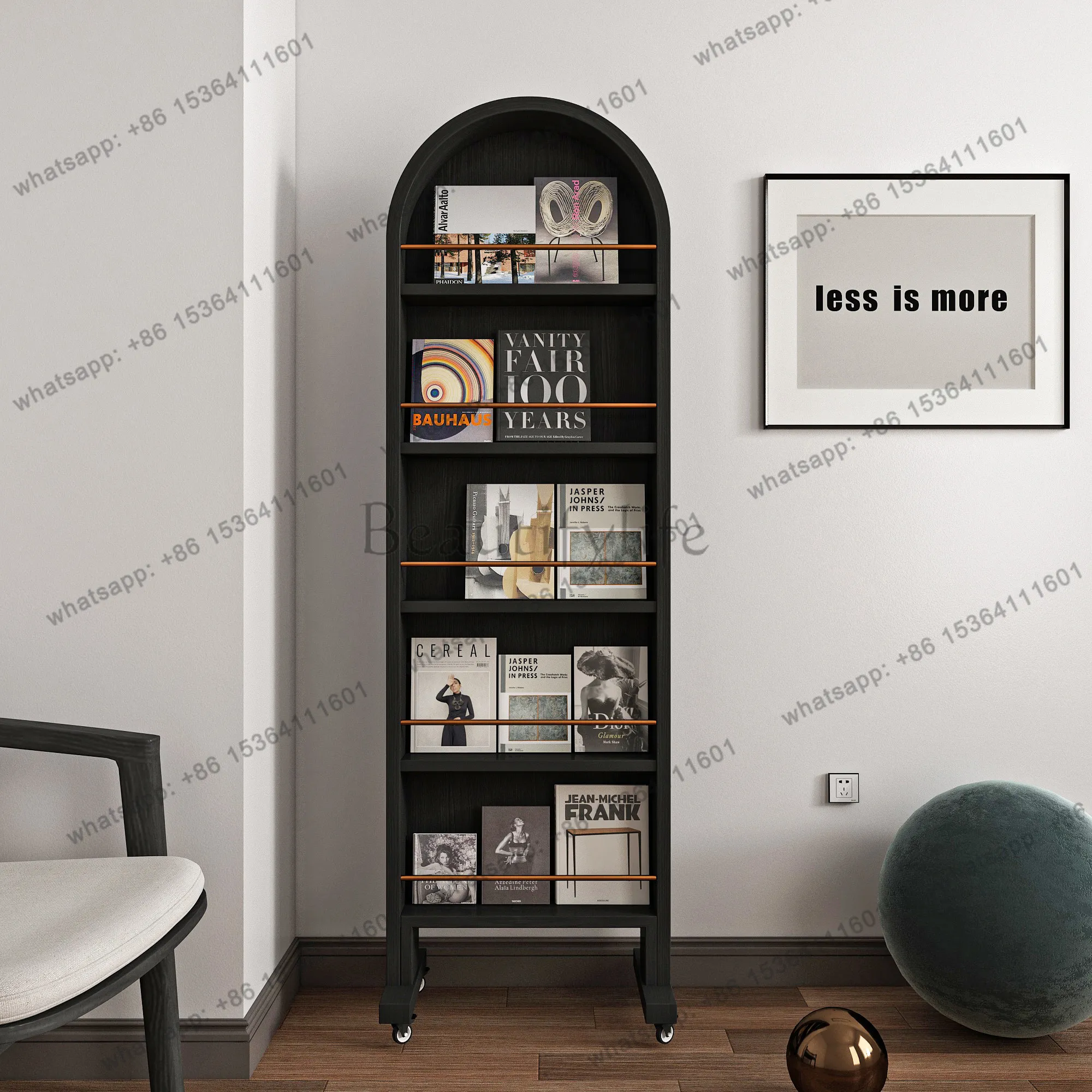 

Solid wood household movable antique hotel ornaments multi-layer shelves