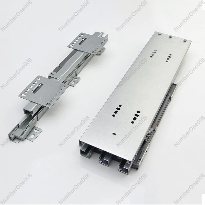 Heavy-duty Slide Rails for High Deep Cabinets Mounted Cabinets Wardrobe Rail Slides Damping Buffering Rails for Floor Ceiling