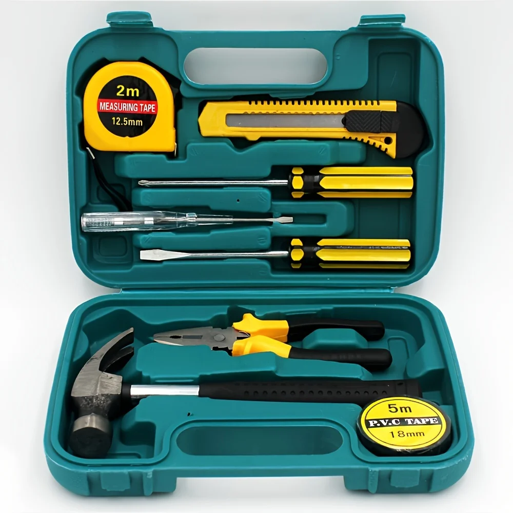 Complete Tools Set Kit Professional Hand Toolbox General Household Work Tool Box Repairs Maintenance Metal Carpentry Tools