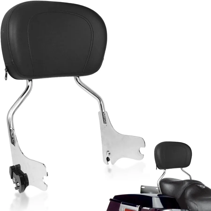 

Съемная спинка Sissy Bar Вертикальная пассажирская спинка с удобной подушечкой для спинки для туристических мотоциклов, совместимая с