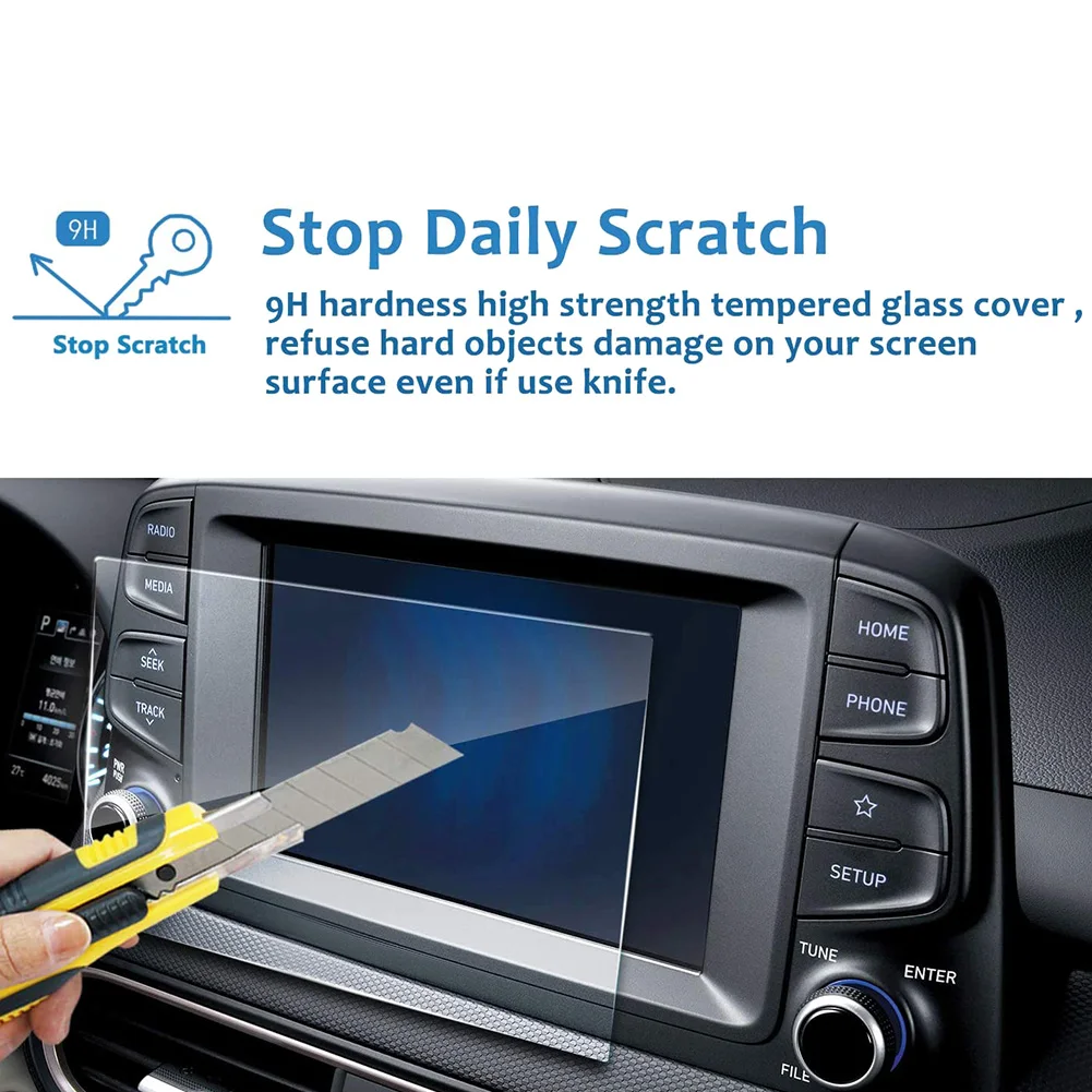 For Hyundai Tucson 2019 7-Inch Center GPS Navigation Touch-Screen Protector Display Tempered Glass FilmJAS