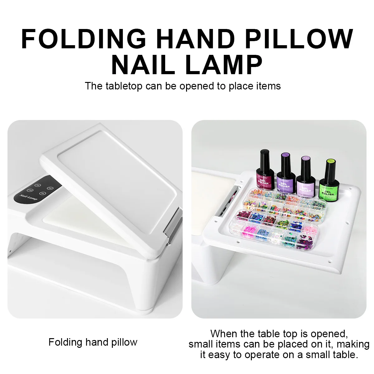 96 LED UV Nagellamp High Power Gel Nagellak Droger 4 Timer Instellingen Met Handen Armsteun Kussen UV Gel nagel Licht Tool