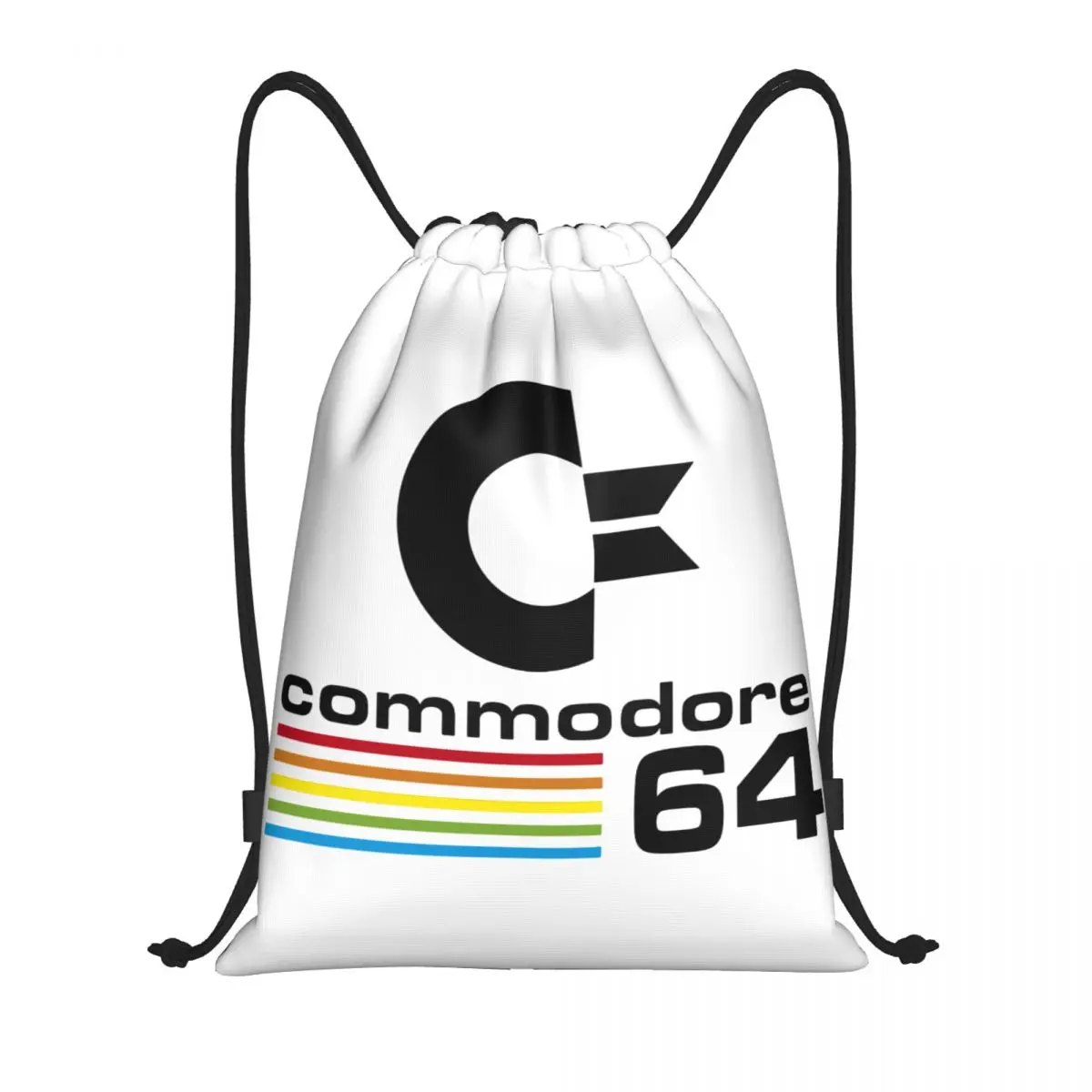 Custom Commodore 64 Trekkoord Tassen Mannen Vrouwen Lichtgewicht C64 Amiga Computer Sport Gym Opslag Rugzak