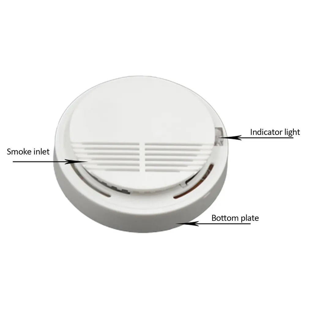 Sensor Detector de humo de luz y sonido independiente, alarma contra incendios, sistema de seguridad para el hogar, bomberos, Tuya, protección