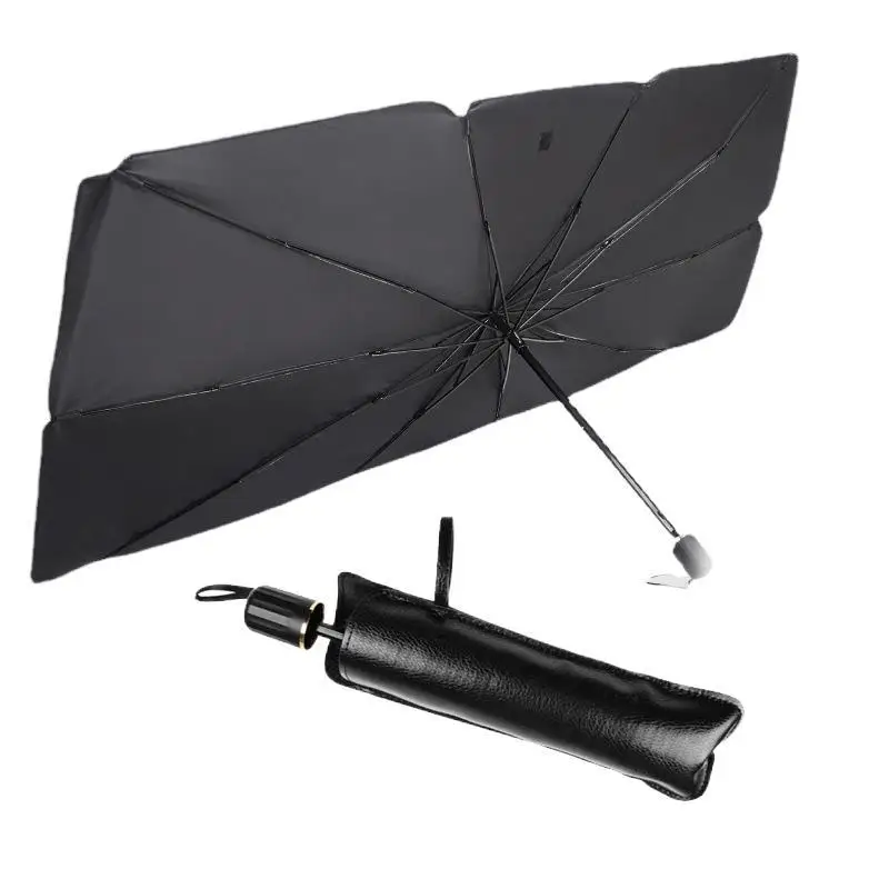 Parasol plegable de aislamiento UV para coche, sombrilla portátil de 125cm y 140cm con aislamiento térmico para ventana delantera, Interior