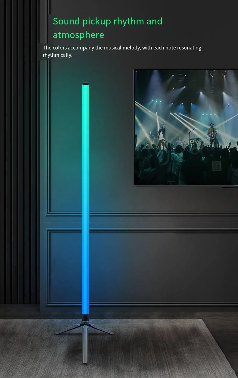 Lampadaire d'angle RGB, 1 pièce, éclairage d'ambiance pour chambre à coucher, Style scandinave, couleur changeante, éclairage doux à intensité variable