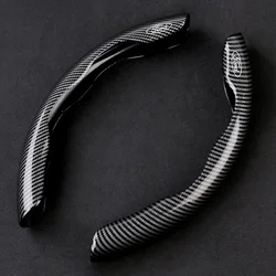 2PCS Car Steering Wheel Covers Universal Carbon Fiber Looking For Ford Focus MK2 MK3 Fiesta MK7 Ranger Mondeo MK4 S-MAX