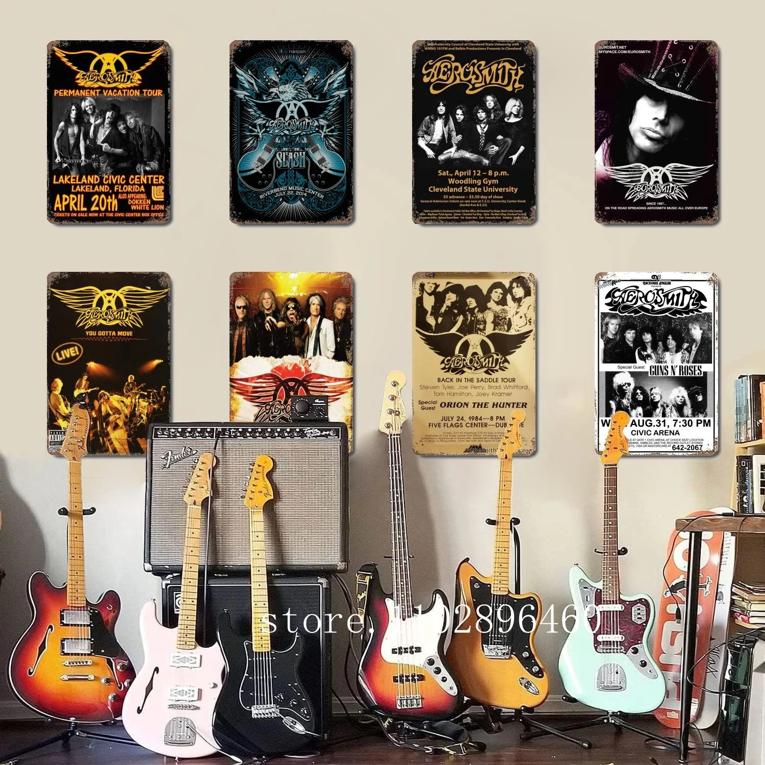 إيروسميث الفرقة اللوحات المعدنية وعلامات جدار ديكور خمر القصدير علامات الكابتن المعادن المشارك ديكور لشريط حانة نادي الجدار الديكور #1