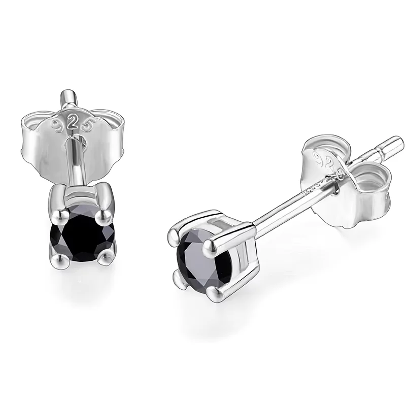 Attagems vvs1 d runder schliff 3,0mm diamant test bestanden moissan ite diamant sterling silber ohrring feiner schmuck freundin geschenk
